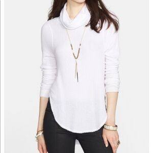 Free People WHITE Women's Drippy Kristina Thermal Sweater Size Small